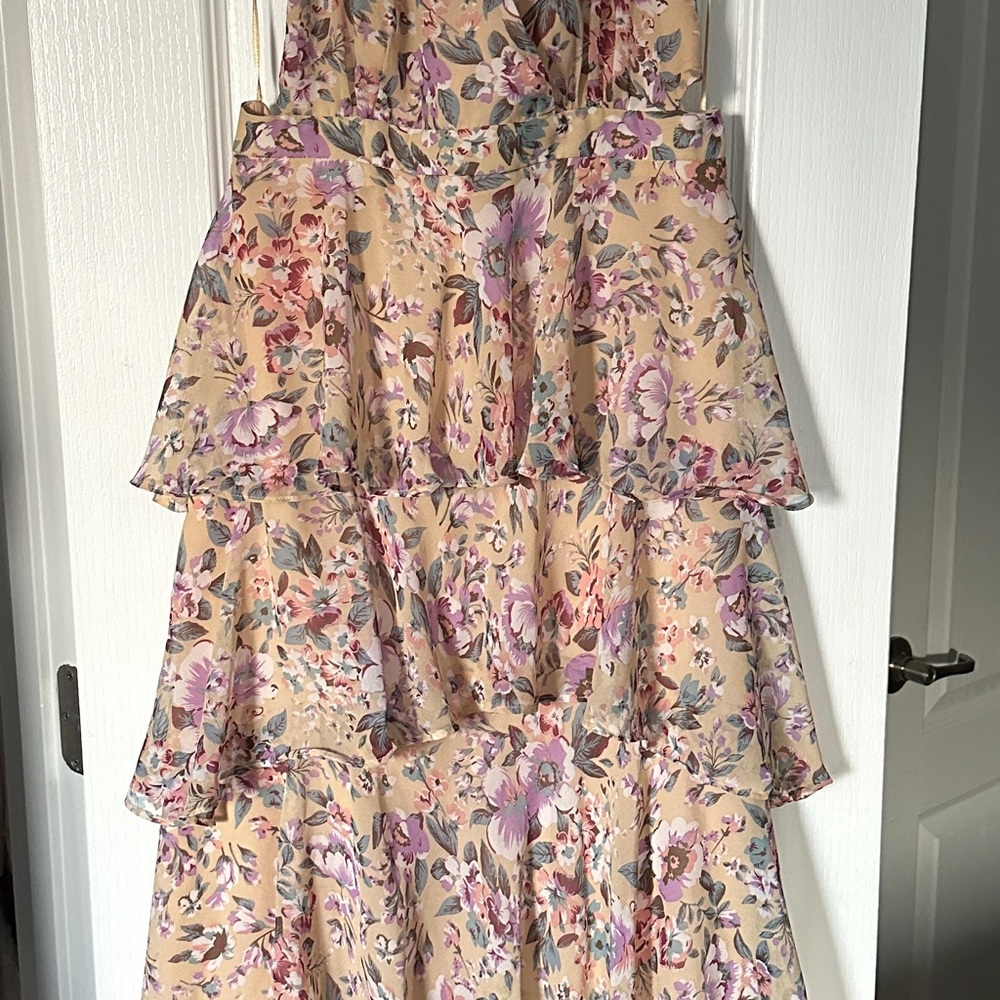 Astr The Label Rosanna Floral Tiered Ruffle Maxi Dress